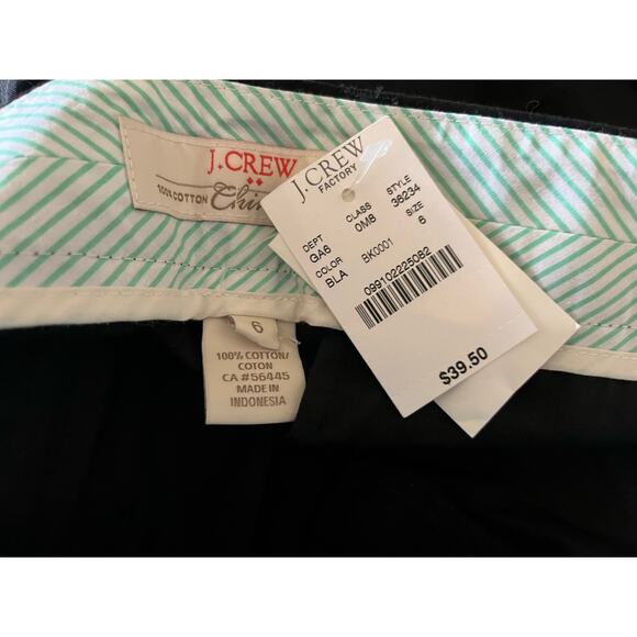 J. Crew Women's Chino City Fit Shorts Black Size 6 Casual Zip Fly Pockets - Picture 4 of 7